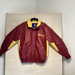 vintage Reebok Jeff Hamilton Washington redskins men’s leather jacket M